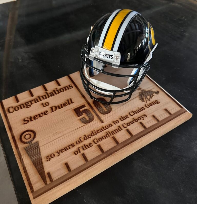 Portfolio football plaque